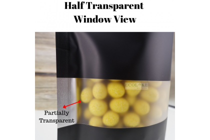 50 pieces Ziplock Black Window Food Grade Packaging