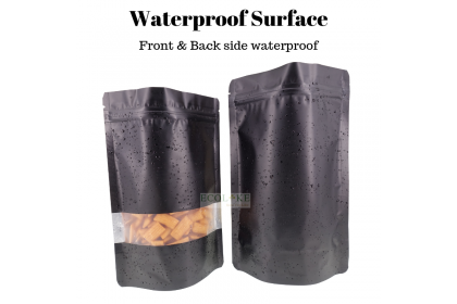 50 pieces Ziplock Black Window Food Grade Packaging